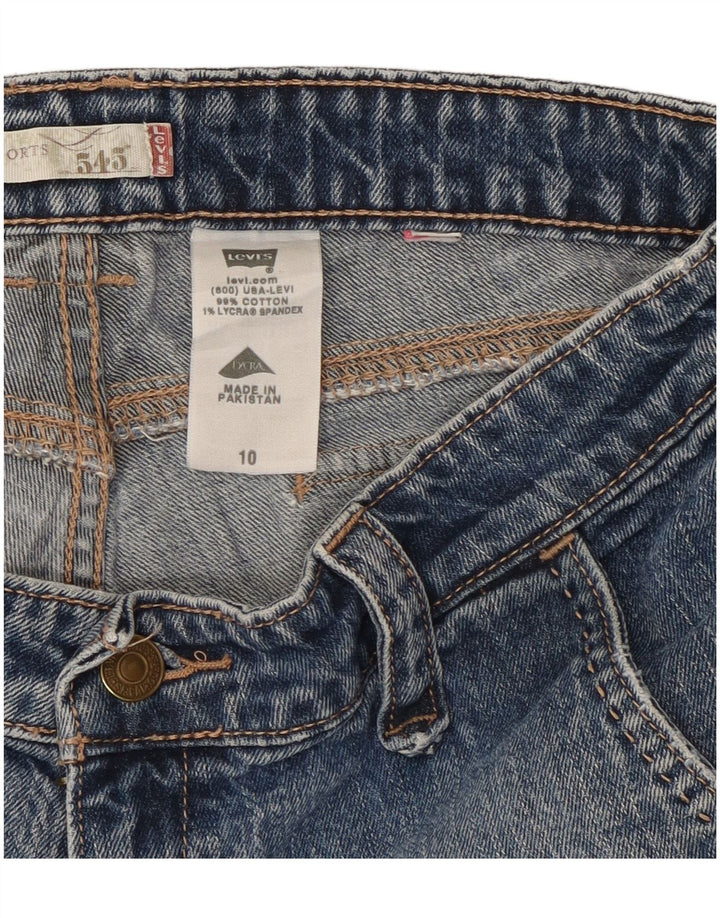 LEVI'S Γυναικείο σορτς 545 τζιν US 10 μεγάλο W32 Μπλε βαμβακερό
