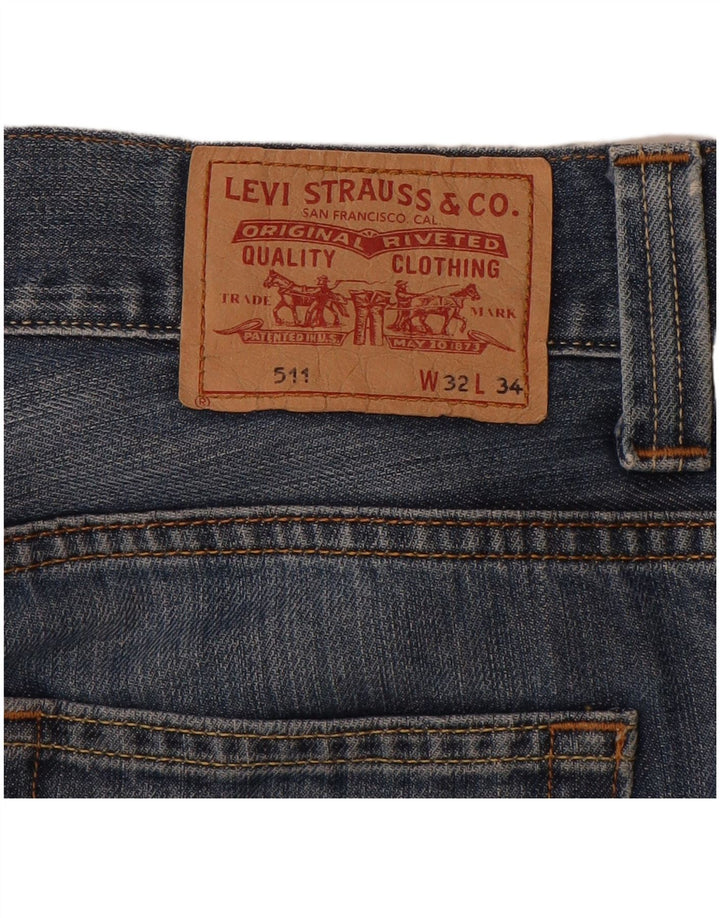 Ανδρικό LEVI'S 511 Slim τζιν σορτς W32 μεσαίο μπλε βαμβακερό