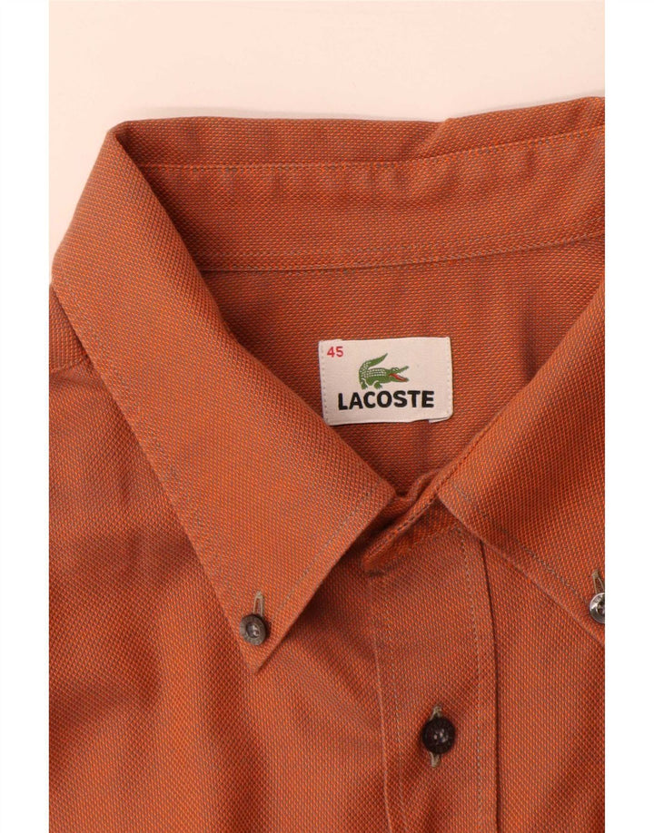 Ανδρικό πουκάμισο Lacoste 45 XL πορτοκαλί βαμβακερό