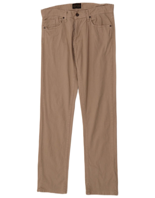 Zara Ανδρικό τζιν ίσιο EU 42 Large W32 L34 Μπεζ βαμβακερό