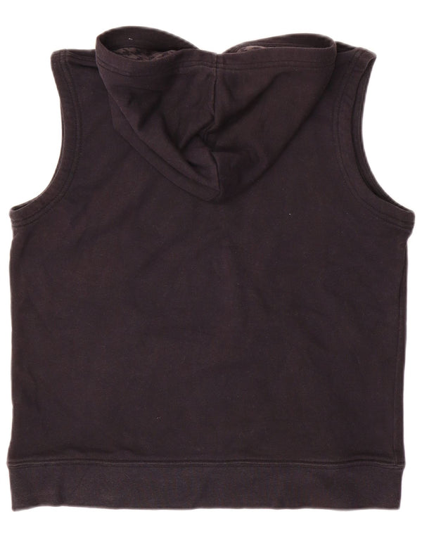 Γραφικό αμάνικο μπλουζάκι για αγόρια NIKE 10-11 ετών Μεσαίο μαύρο βαμβακερό