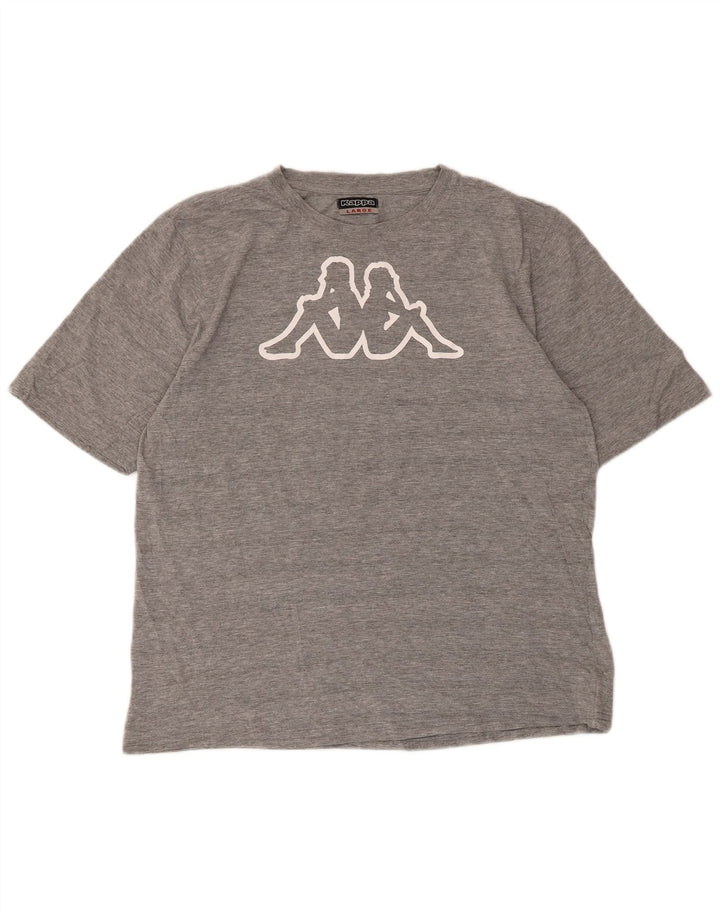 Ανδρικό γραφικό μπλουζάκι Kappa Top Large Grey Flecked Cotton