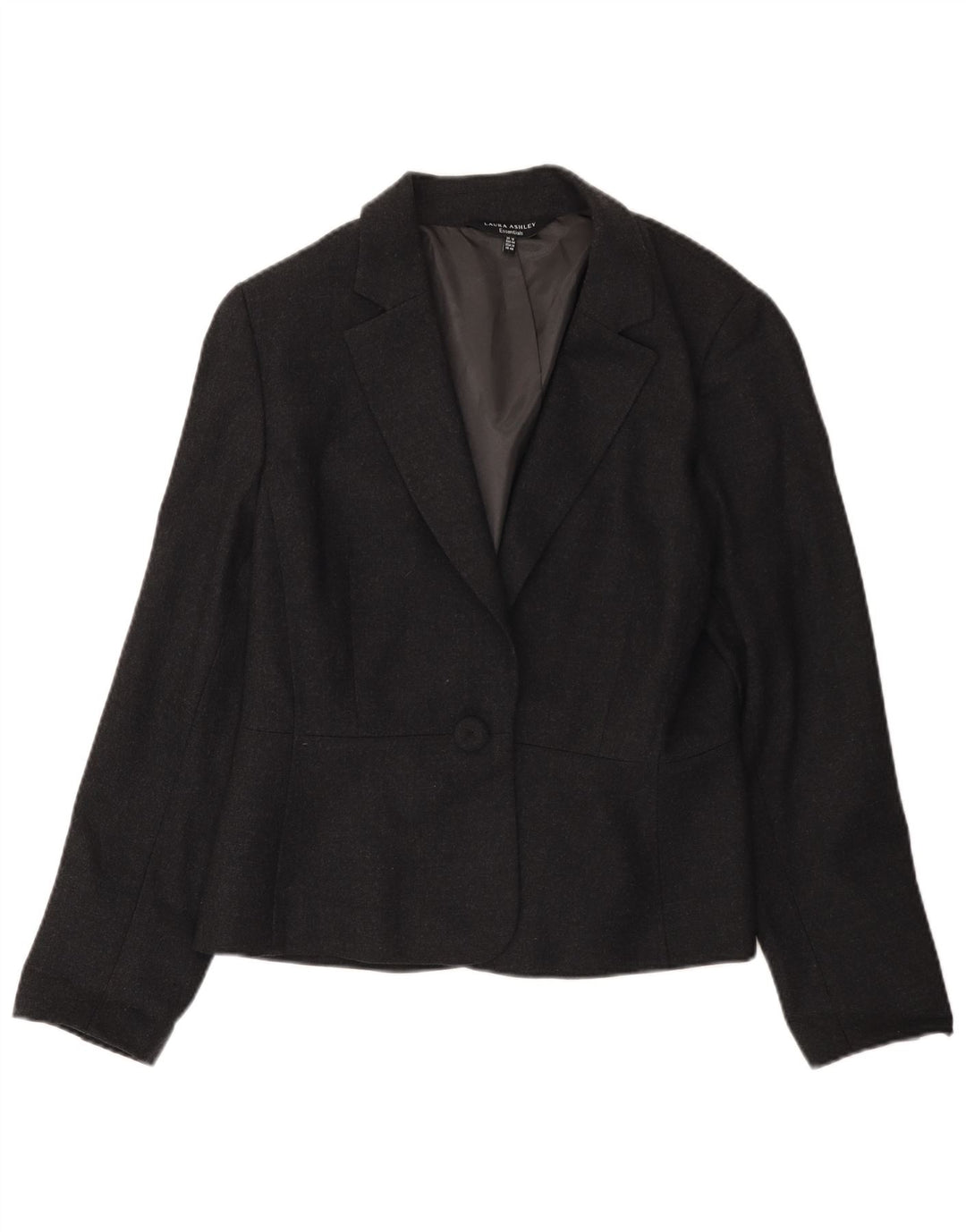 Laura Ashley Γυναικείο μπουφάν σακάκι με 1 κουμπί UK 18 XL γκρι μαλλί
