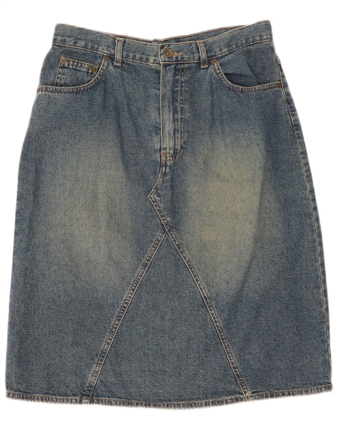 Marks & Spencer Γυναικεία τζιν φούστα UK 14 Medium W30 Μπλε βαμβακερή