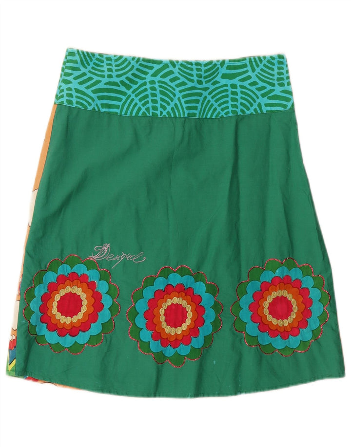 DESIGUAL Γυναικεία φούστα σε γραμμή Α EU 38 Medium W28 Green Floral