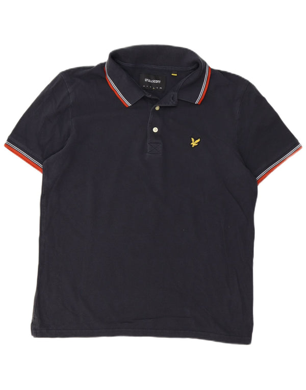 Ανδρικό πουκάμισο πόλο Lyle & Scott, μεγάλο ναυτικό, βαμβακερό