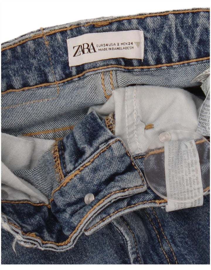 Zara Γυναικείο Slim Jeans EU 34 2XS W24 L27 Μπλε βαμβακερό