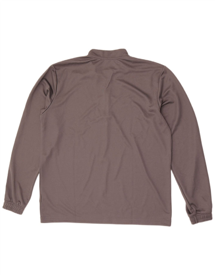 Adidas ανδρική φόρμα πουλόβερ με φερμουάρ Aeroready Top XL Grey Polyester