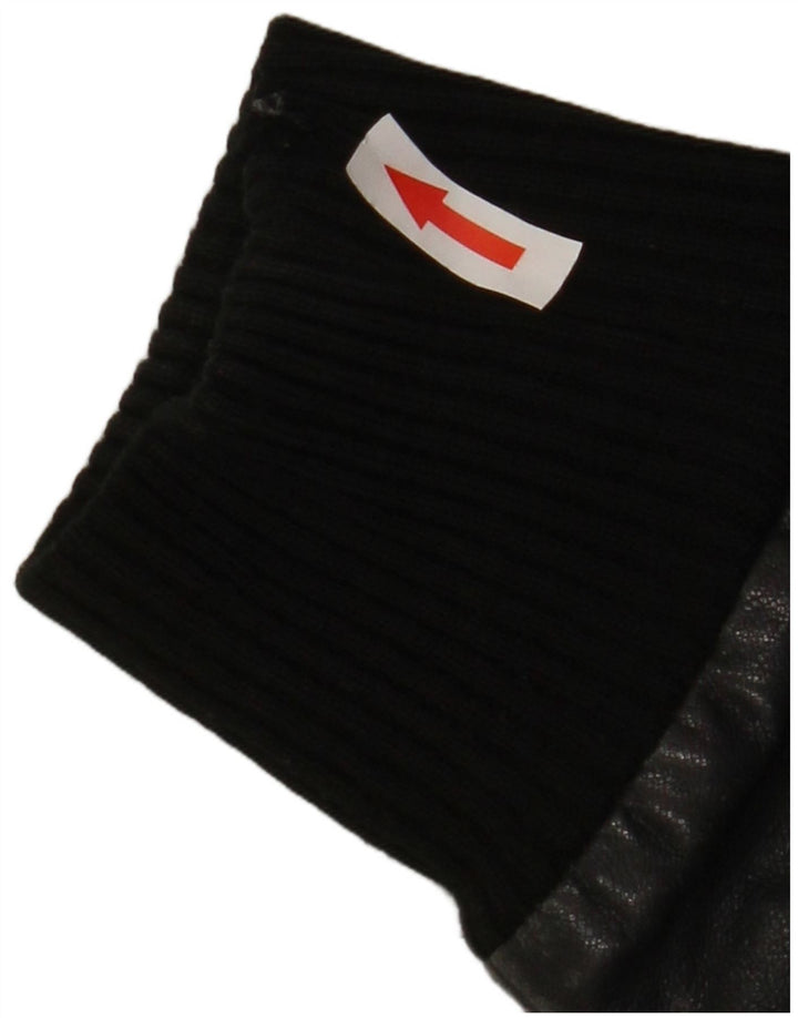 Sasch Γυναικείο Crop Δερμάτινο Μπουφάν UK 14 Medium Μαύρο