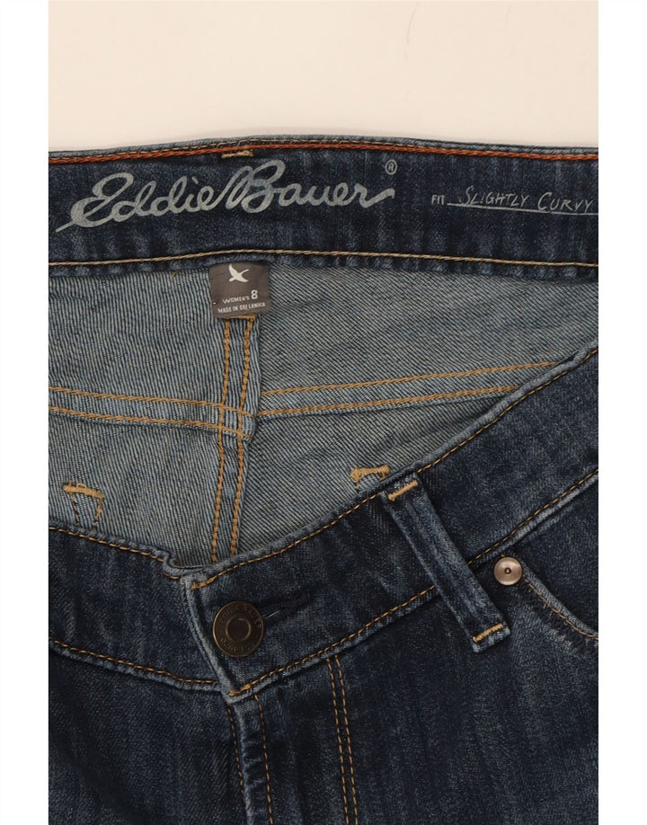 EDDIE BAUER Womens Slightly Curvy Denim Shorts US 8 Medium W34  Blue Vintage Eddie Bauer and Second-Hand Eddie Bauer from Messina Hembry 