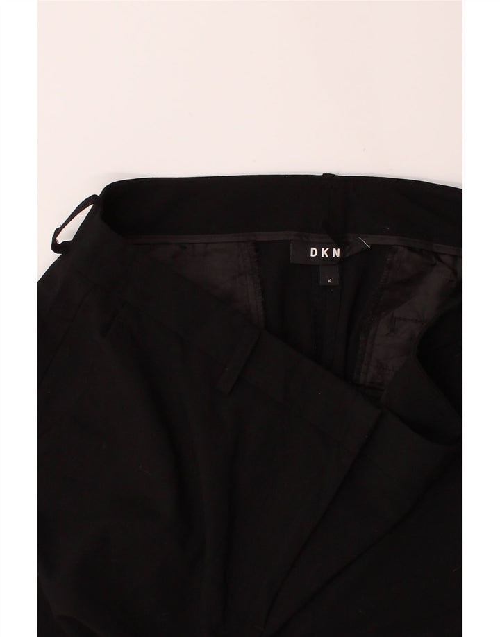 DKNY Womens Slim Chino Trousers US 10 Large W34 L30 Black Polyester Vintage Dkny and Second-Hand Dkny from Messina Hembry 