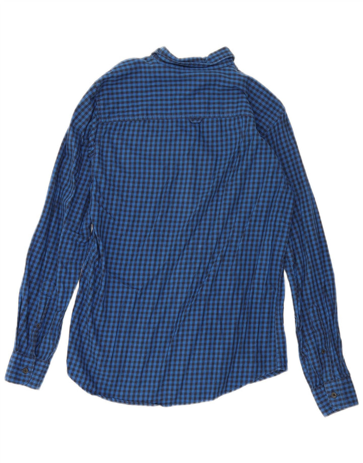 Ανδρικό πουκάμισο Jack & Jones Μικρό μπλε βαμβακερό Gingham