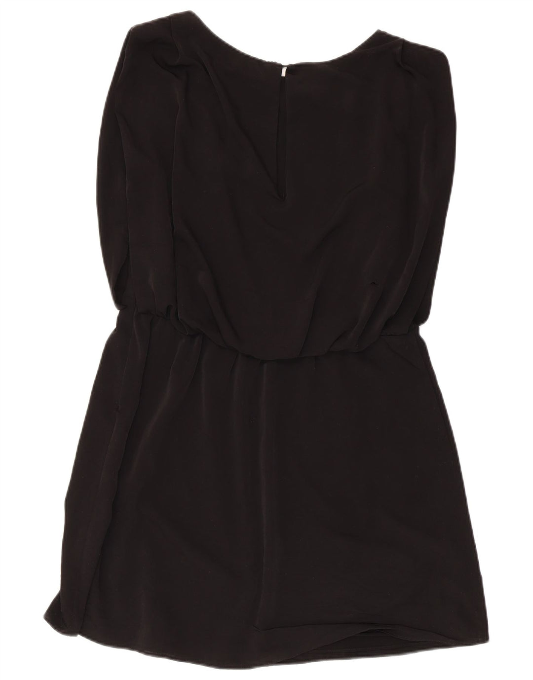 Zara Γυναικείο Αμάνικο Φόρεμα A-Line UK 14 Medium Μαύρο