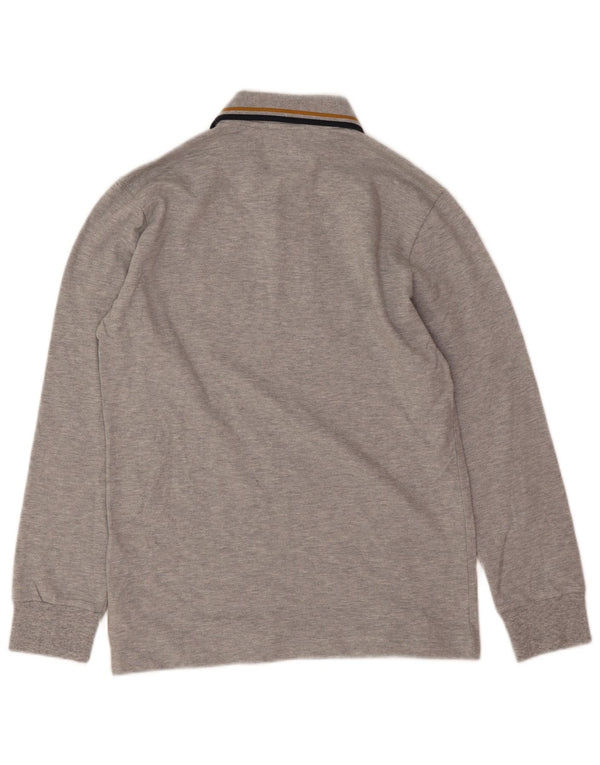 Fred Perry Boys μακρυμάνικο μπλουζάκι πόλο κανονικής εφαρμογής 11-12 ετών γκρι βαμβακερό