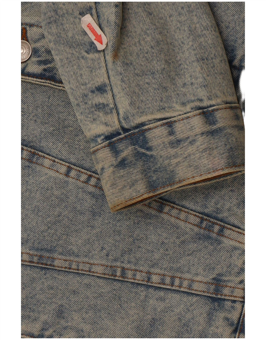 Zara Ανδρικό τζιν Sherpa Jacket UK 40 Large Blue Polyester