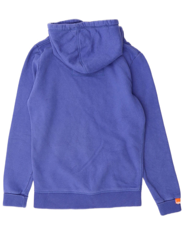 Γυναικείο γραφικό κουκούλα SUPERDRY UK 10 Small Blue Cotton