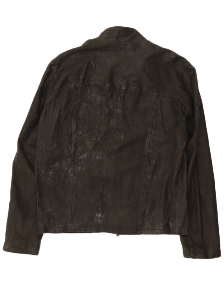 Vintage Ανδρικό Δερμάτινο Μπουφάν UK 38 Medium Black Leather