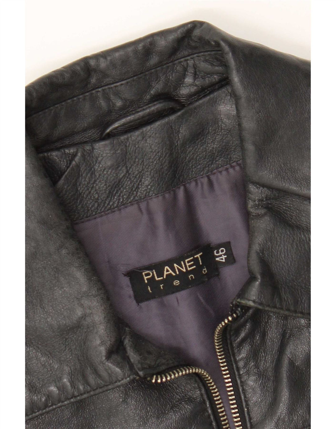 Planet Ανδρικό Δερμάτινο Μπουφάν IT 46 Small Black Leather