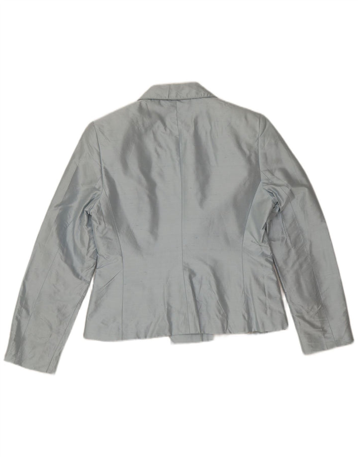 Dream γυναικείο μπουφάν blazer UK 14 Large Blue Silk