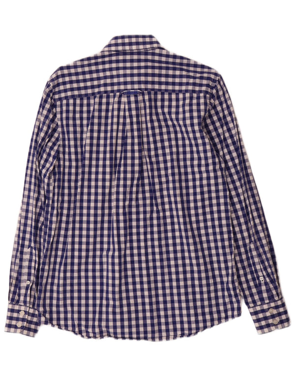 Ανδρικό πουκάμισο Crew Clothing Small Blue Gingham Cotton