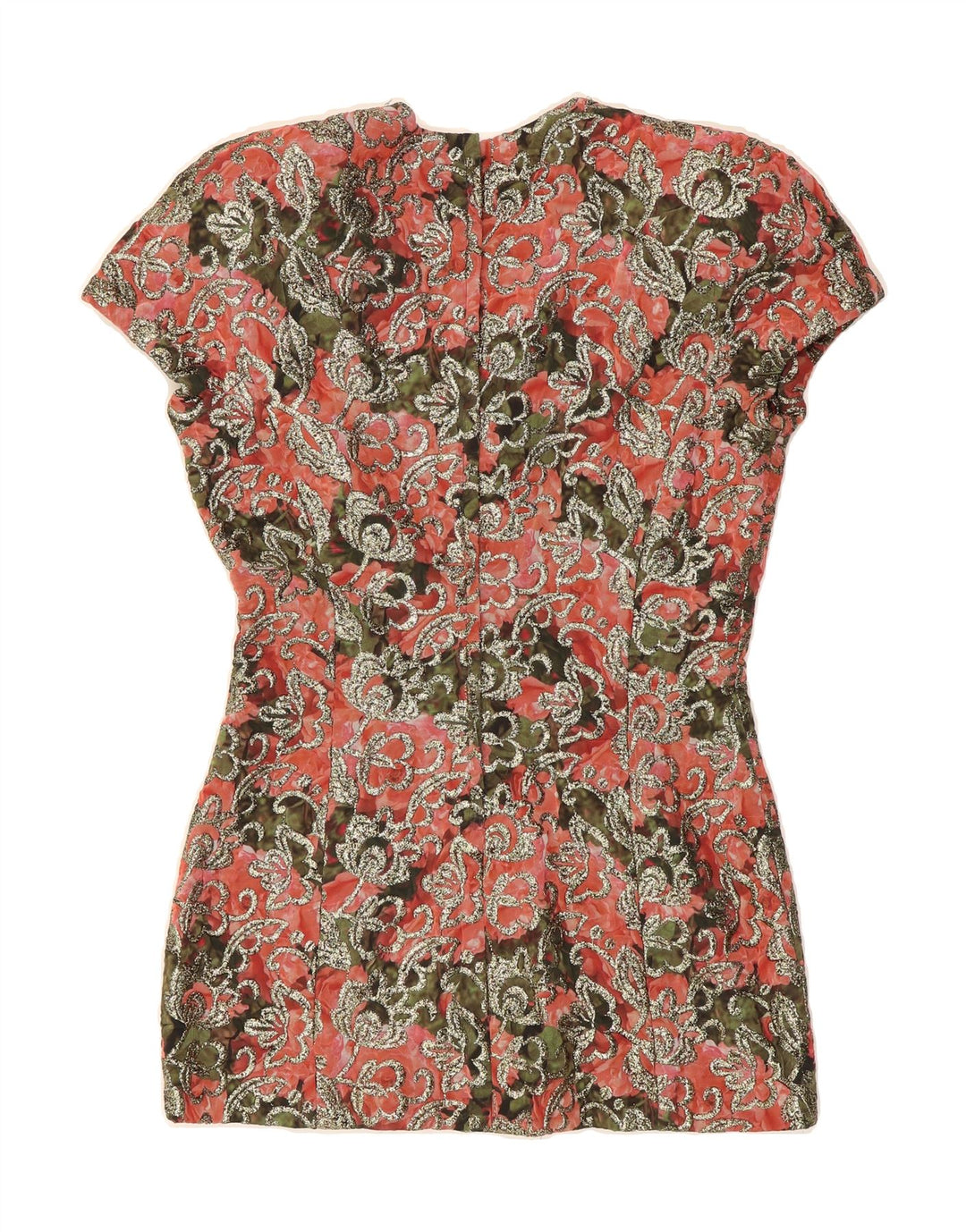 VINTAGE Womens Sheath Dress UK 12 Medium Red Floral Vintage Vintage and Second-Hand Vintage from Messina Hembry 
