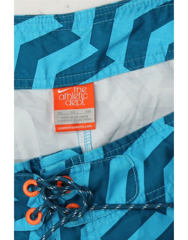 Ανδρικό σορτς κολύμβησης ADIDAS XL μπλε γεωμετρικό πολυεστέρα