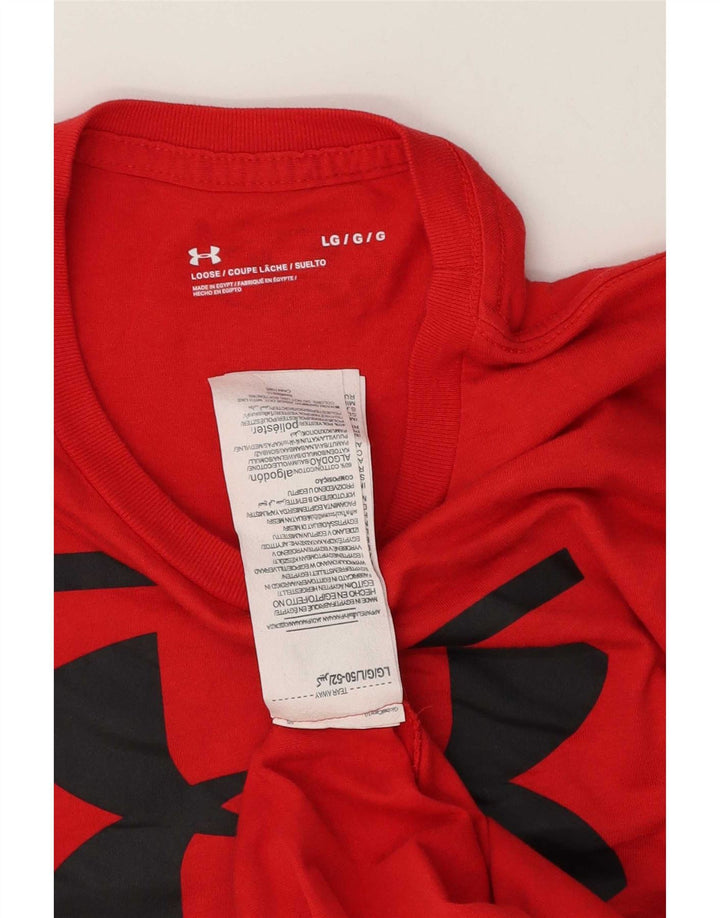 Under Armour Ανδρικό γραφικό T-Shirt Top μεγάλο κόκκινο βαμβακερό