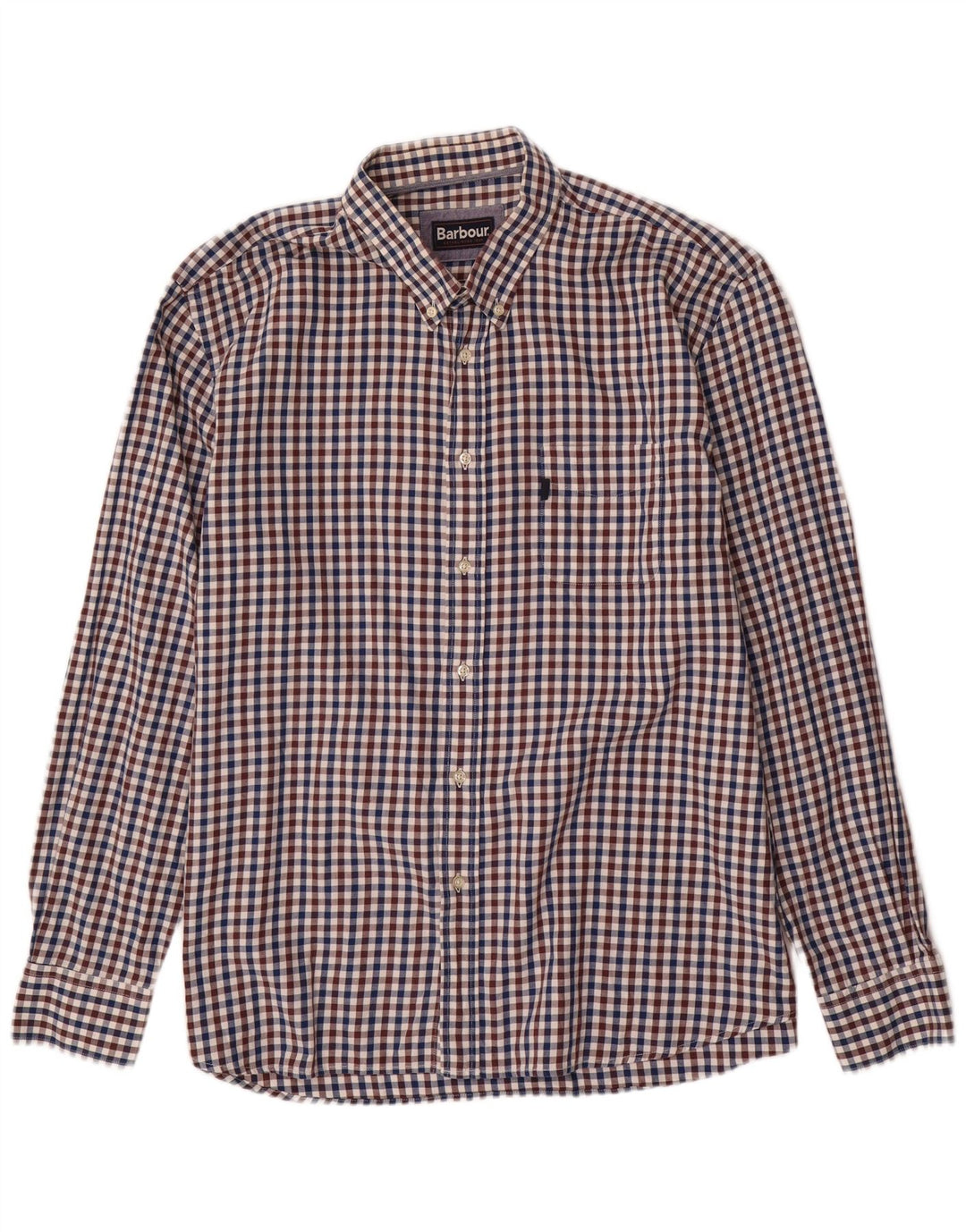 Ανδρικό πουκάμισο Barbour 2XL Blue Gingham Cotton
