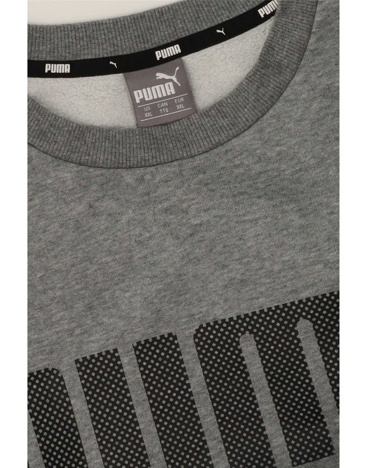 Ανδρικό γραφικό φούτερ Puma Jumper 2XL με γκρι φλιτζάνι