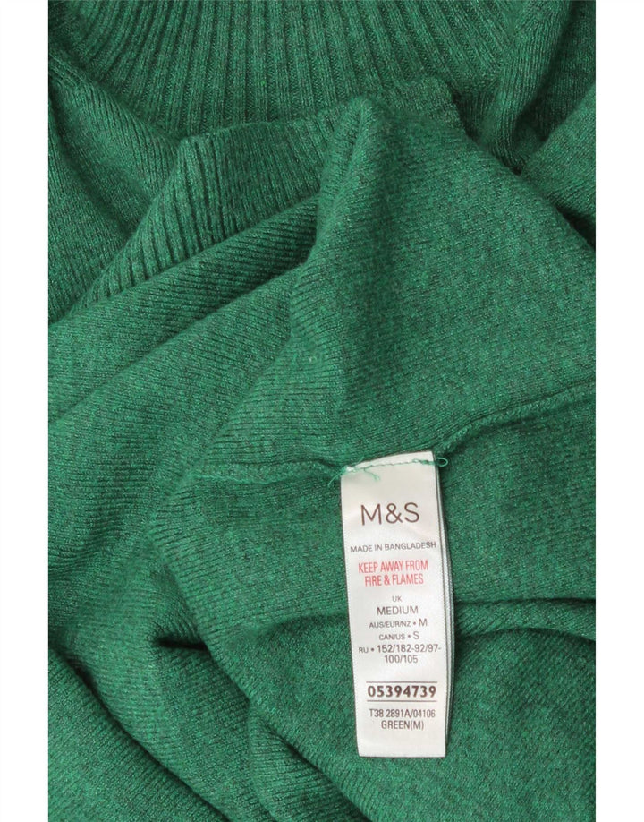 Marks & Spencer Γυναικείο πουλόβερ με λαιμό χελώνα UK 14 Medium Green