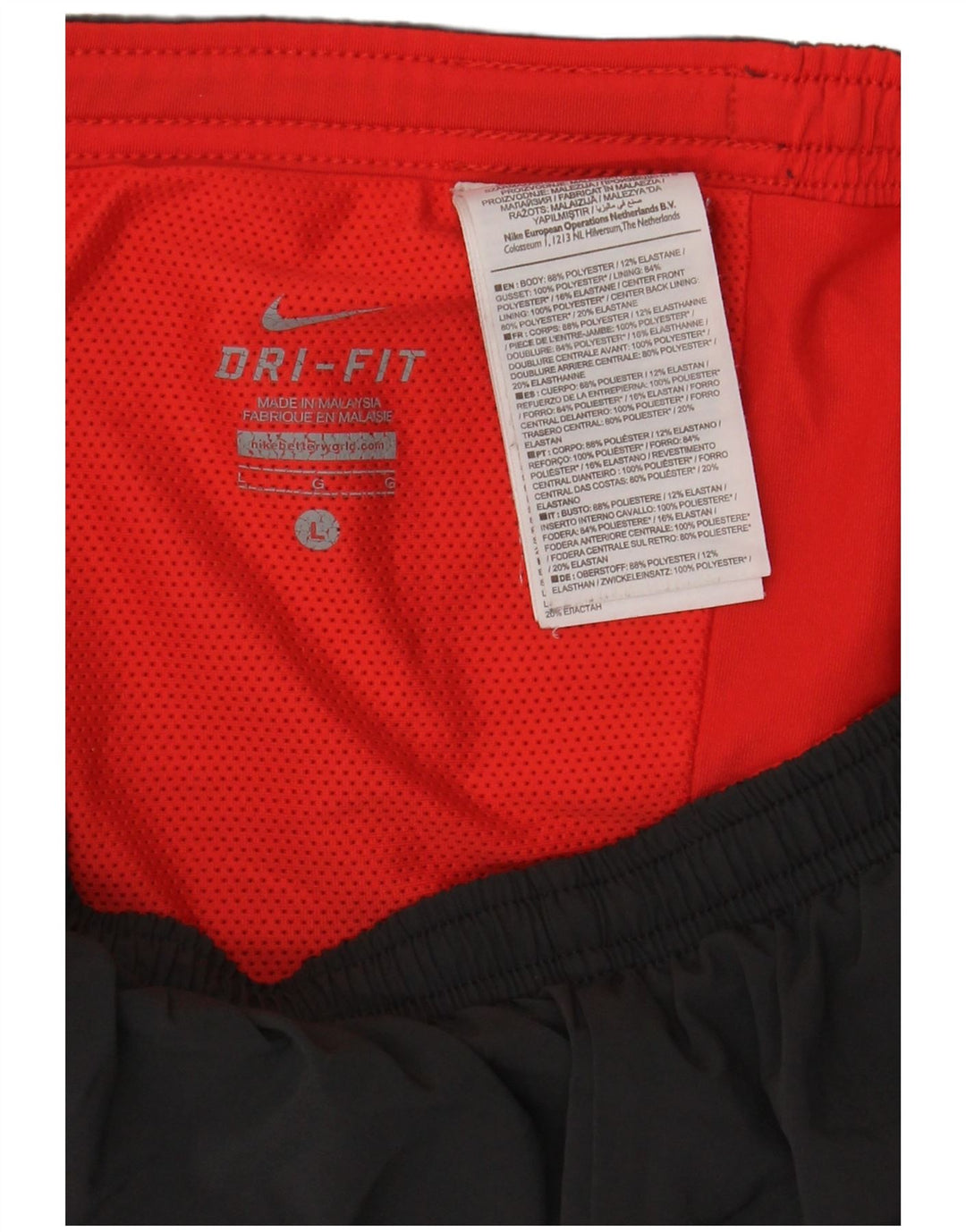 Ανδρικό αθλητικό σορτς Nike Dri Fit, μεγάλο μαύρο πολυεστέρα