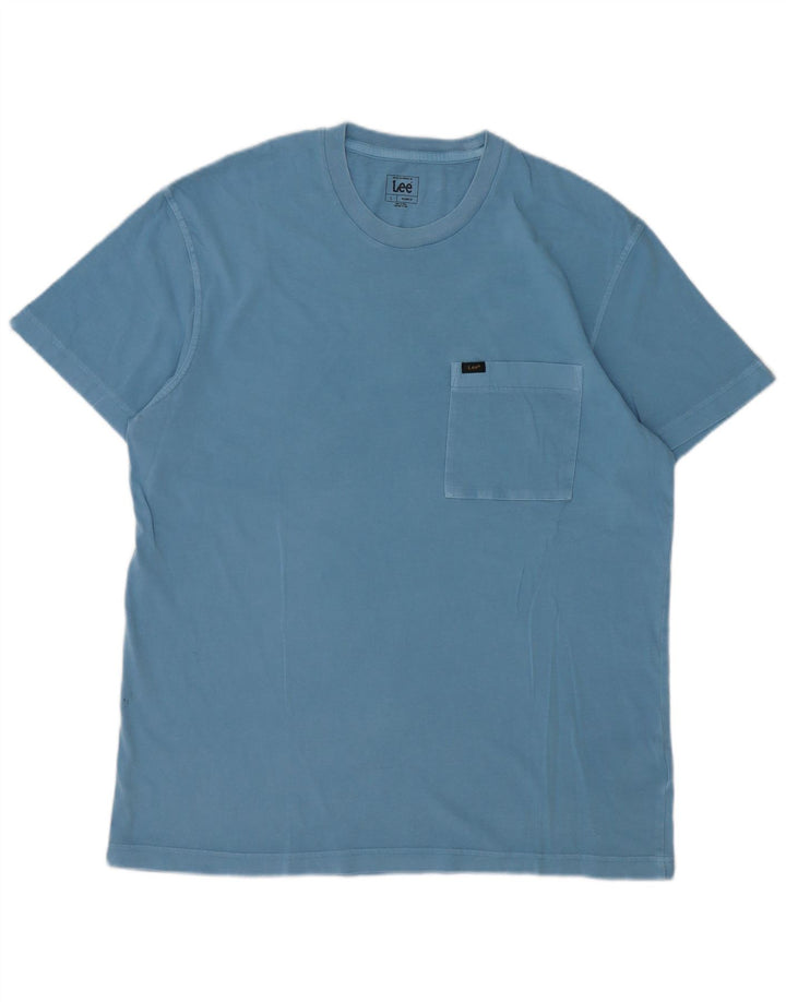 Lee Ανδρικό T-Shirt Relaxed Fit Top μεγάλο μπλε βαμβακερό