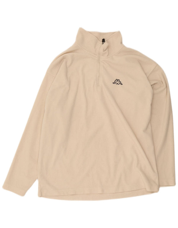 Kappa Ανδρικό φερμουάρ Fleece Jumper 2XL Beige Polyester