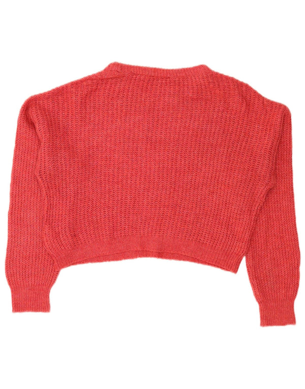 Γυναικείο πουλόβερ Topshop Loose Fit Crop Crew Neck Jumper UK 10 Small Red