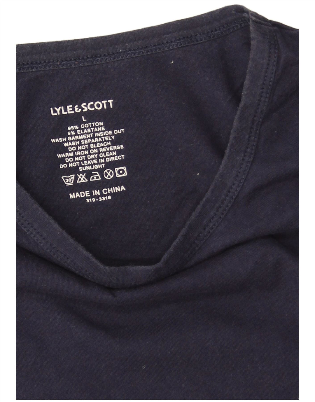 Ανδρικό T-Shirt Lyle & Scott Top Large Navy Blue από βαμβάκι