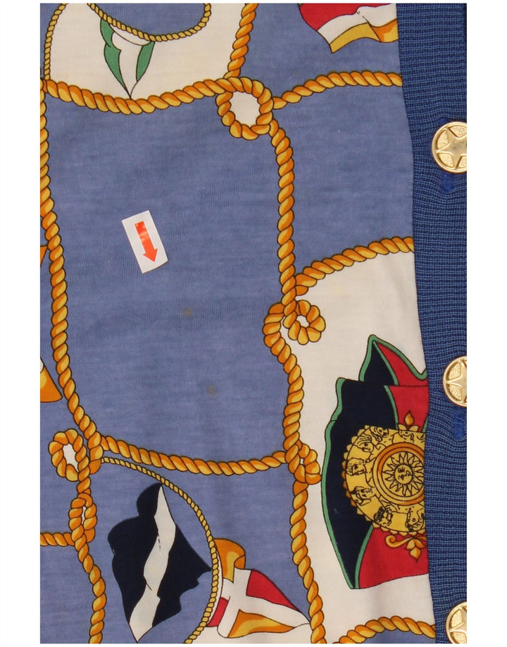 Ennedi Γυναικεία Abstract Pattern Ζακέτα με κοντό μανίκι IT 46 μεγάλο μπλε