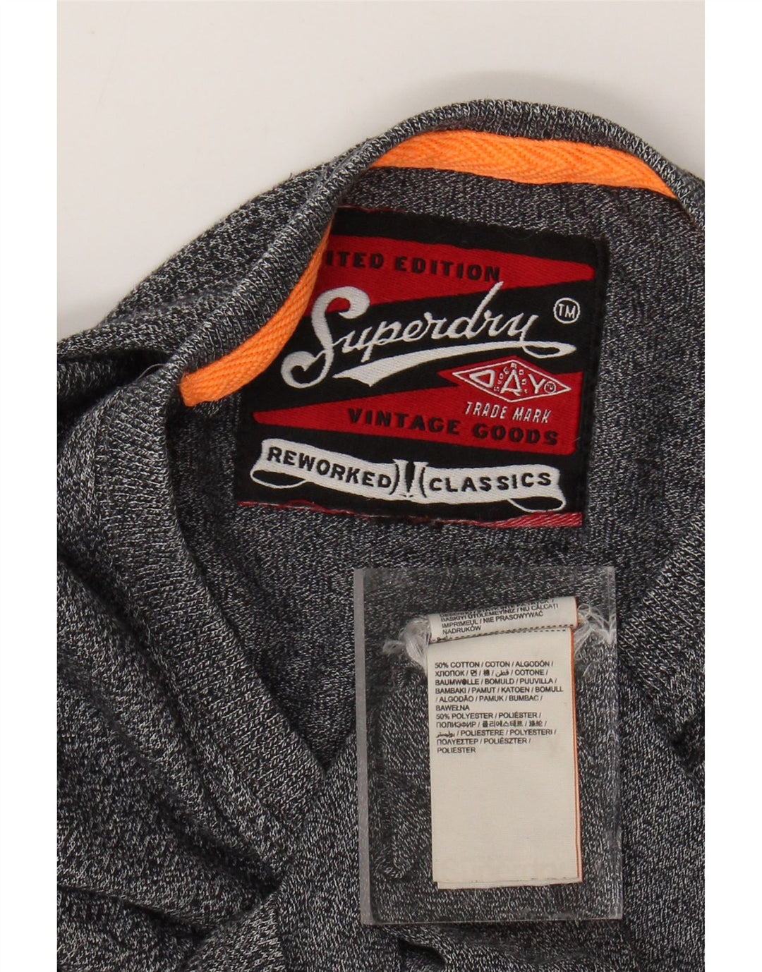 Ανδρικό γραφικό μπλουζάκι SUPERDRY Τοπ μεσαίου γκρι βαμβακερό