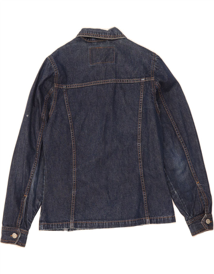 HIGHLANDS Womens Denim Jacket UK 12 Medium Blue Cotton Vintage Highlands and Second-Hand Highlands from Messina Hembry 