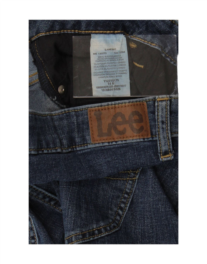 LEE Womens Mid Rise Regular Fit Bermuda Denim Shorts US 14 Large W34 Blue Vintage Lee and Second-Hand Lee from Messina Hembry 