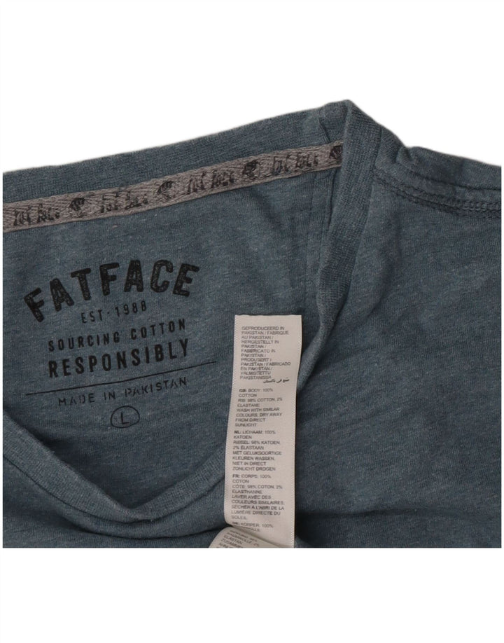 Ανδρικό μπλουζάκι Fat Face Top μεγάλο πράσινο βαμβακερό