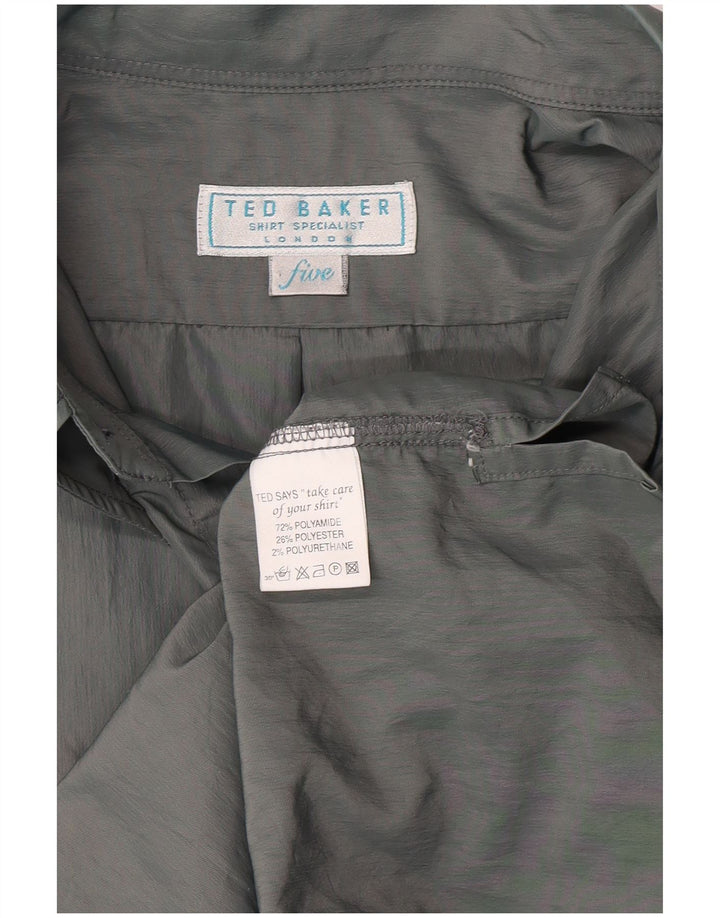 Ανδρικό πουκάμισο Ted Baker Size 5 XL Grey Polyamide