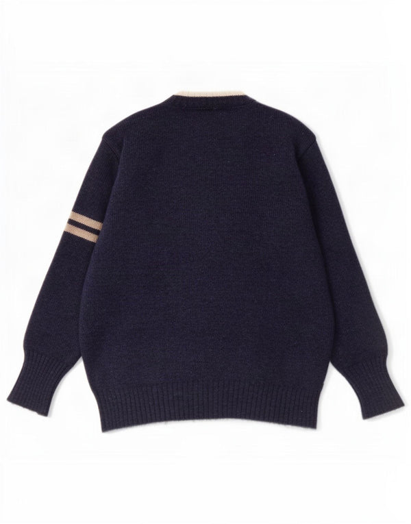Woolrich Ανδρικό πουλόβερ με λαιμόκοψη με V λαιμόκοψη 2XL Μαλλί ριγέ μπλε Navy