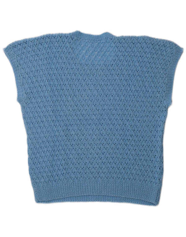 VINTAGE Γυναικείο Γιλέκο Tank Top UK 14 Medium Blue