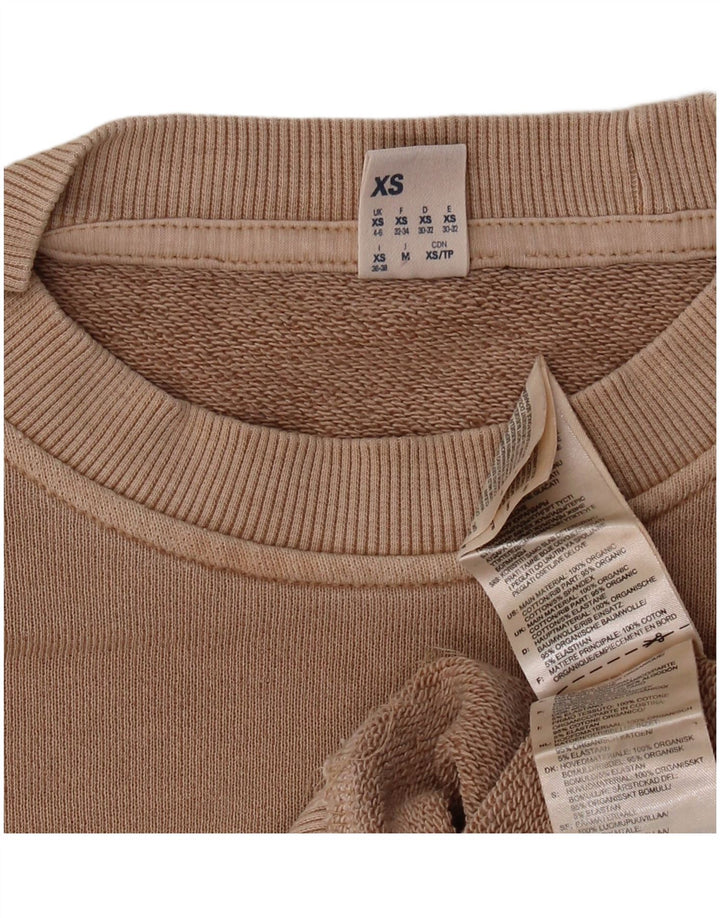 REEBOK Γυναικείο φούτερ μεγάλου μεγέθους Jumper UK 4/6 XS Μπεζ βαμβακερό