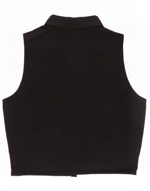 NEW LOOK Γυναικείο Τζιν Gilet UK 14 Μεσαίο Μαύρο Βαμβακερό