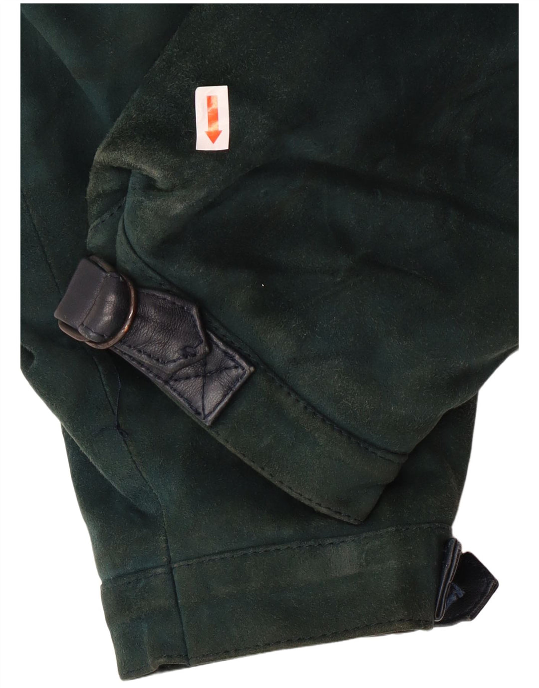 VINTAGE Γυναικείο Crop Δερμάτινο Μπουφάν UK 6 XS Navy Blue