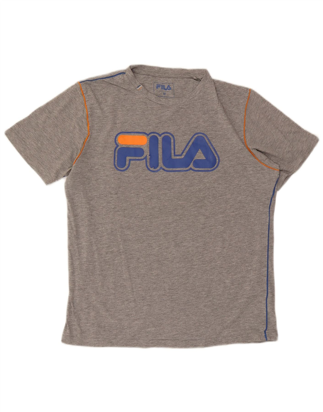 Ανδρικό γραφικό T-Shirt Fila Top Βαμβακερό μεσαίο γκρι