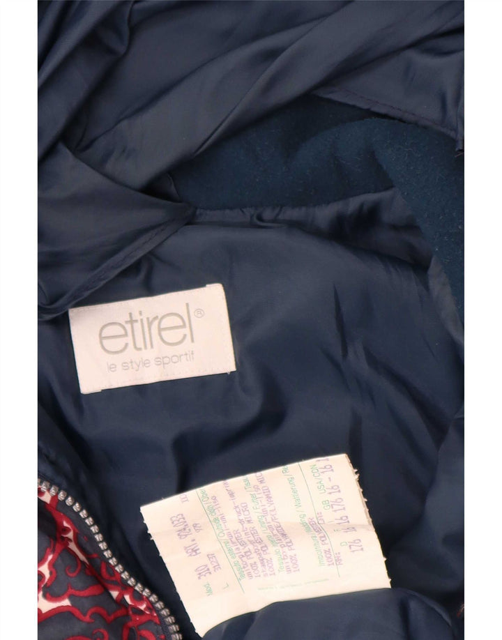Etirel Boys Loose Fit Abstract Pattern Jacket Anorak 15-16 Years Navy Blue