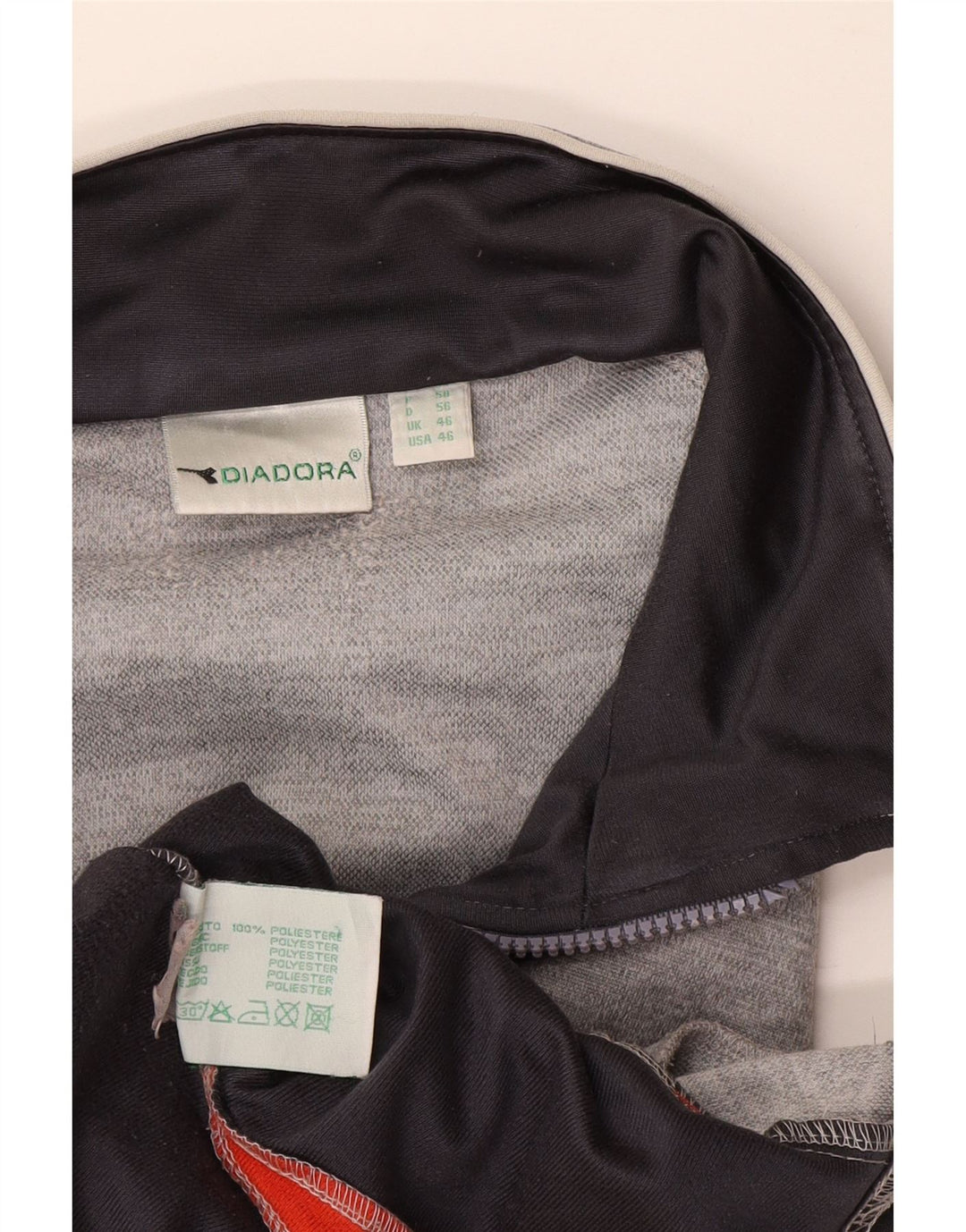 Ανδρική φόρμα Diadora Top Jacket UK 46 XL Grey Colourblock Polyester