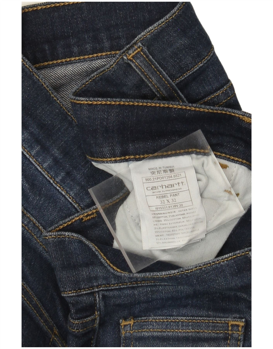 Ανδρικό Slim Jeans Carhartt W32 L29 Navy Blue Cotton